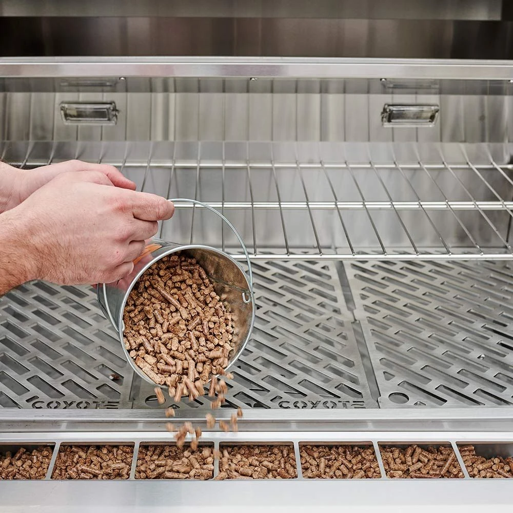 Coyote Stainless Steel Freestanding Pellet Grill, 28-Inch (C1P28-FS) 4 Coyote Stainless Steel Freestanding Pellet Grill, 28-Inch (C1P28-FS) - Image 2