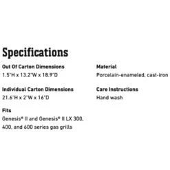 Weber Griddle For Genesis II 300, 400, And 600 Series Grills (WEB-7599) -Grill Genius Store web 7599 b 05 22